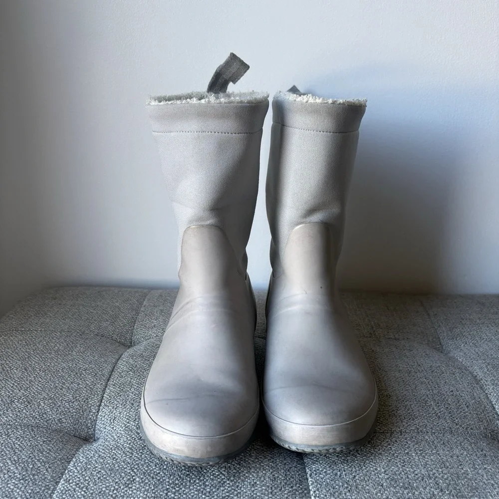Hunter Women's Winter Rain Boots Roll Top Sherpa‎ Lined Boot US size 5 Gray